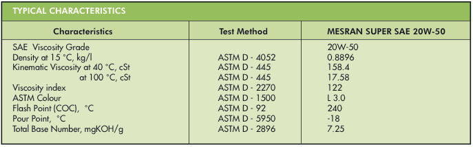 Mesran Super SAE 20W-50